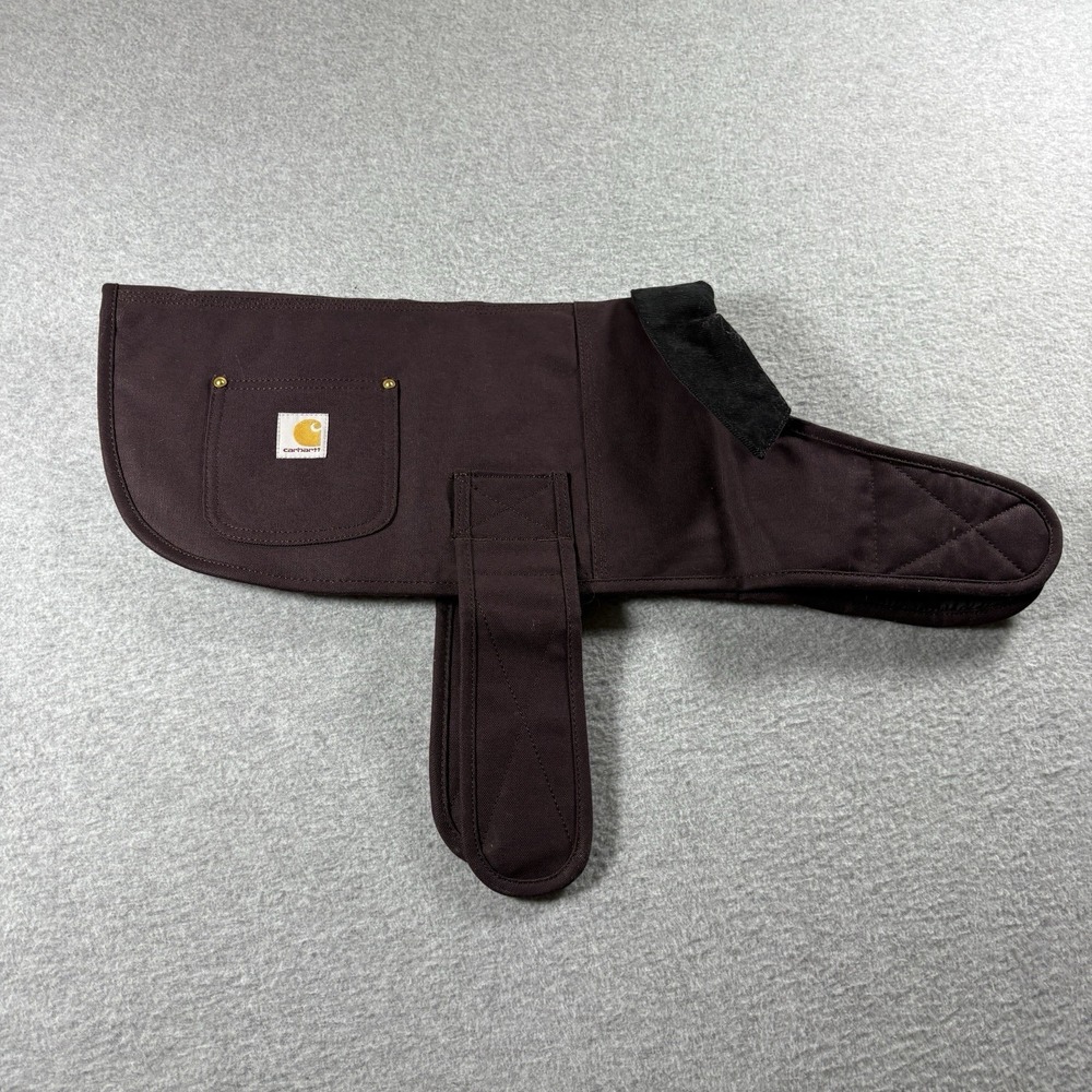 Carhartt Firm Duck Canvas Dog Chore Coat Insulated Pet Vest Medium Dark Brown